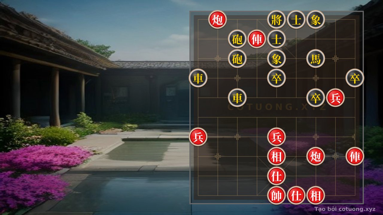 Thế cờ: The Phoenix Palace Secret: The 2 Rooks, 2 Cannons, and 3 Pawns Checkmate the Black Horse in One Move — Cờ Tướng Online