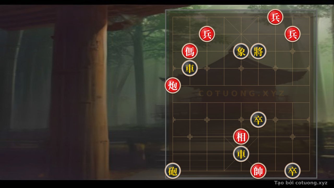 Thế cờ: Xiangqi (Chinese Chess) Position: Red's Rook Rush on File 5 - Black's Defensive Architecture — Cờ Tướng Online