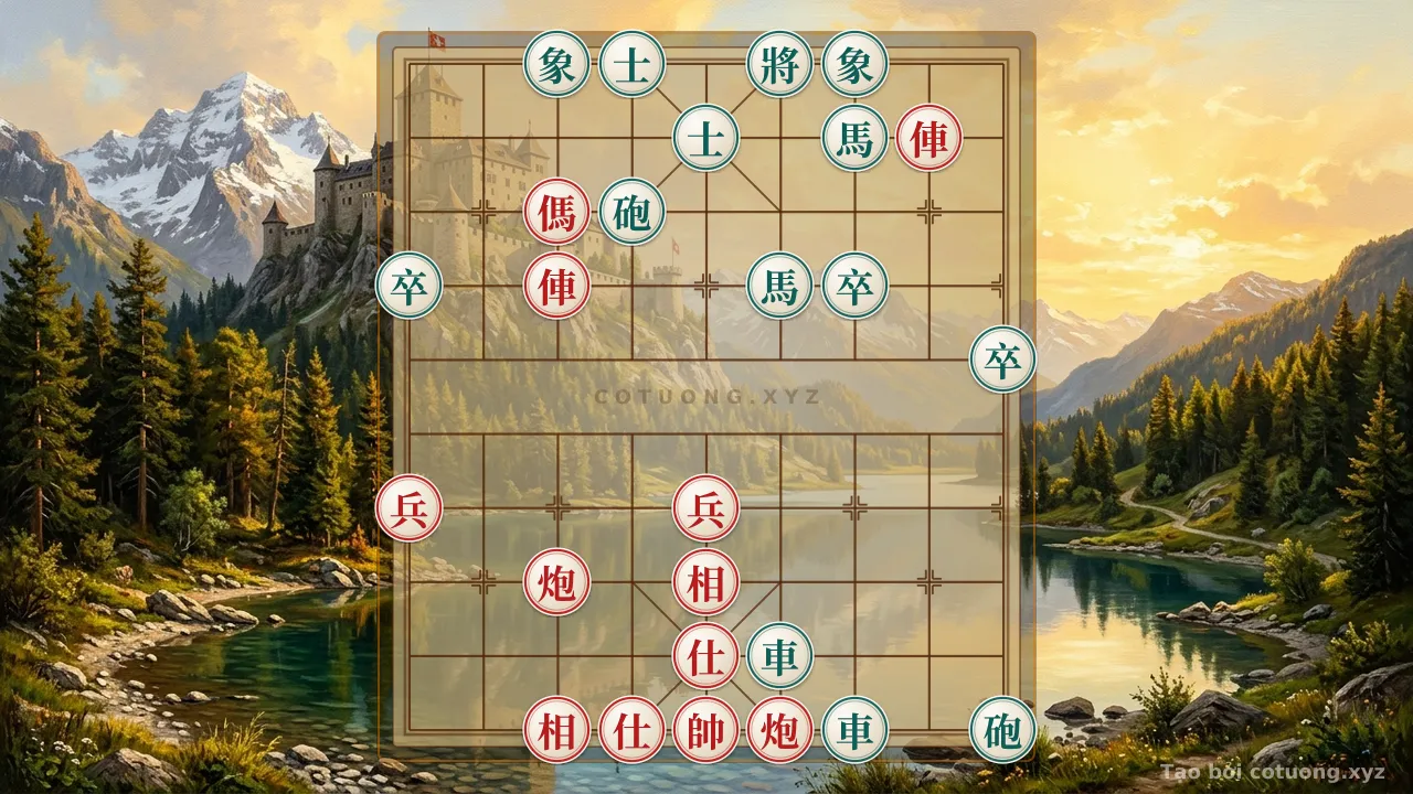Thế cờ: 2 Rooks, 2 Cannons, 2 Horses, 2 Pawns vs. 2 Rooks, 2 Cannons, 2 Horses, 3 Pawns - Winning Strategy from a Master Player — Cờ Tướng Online