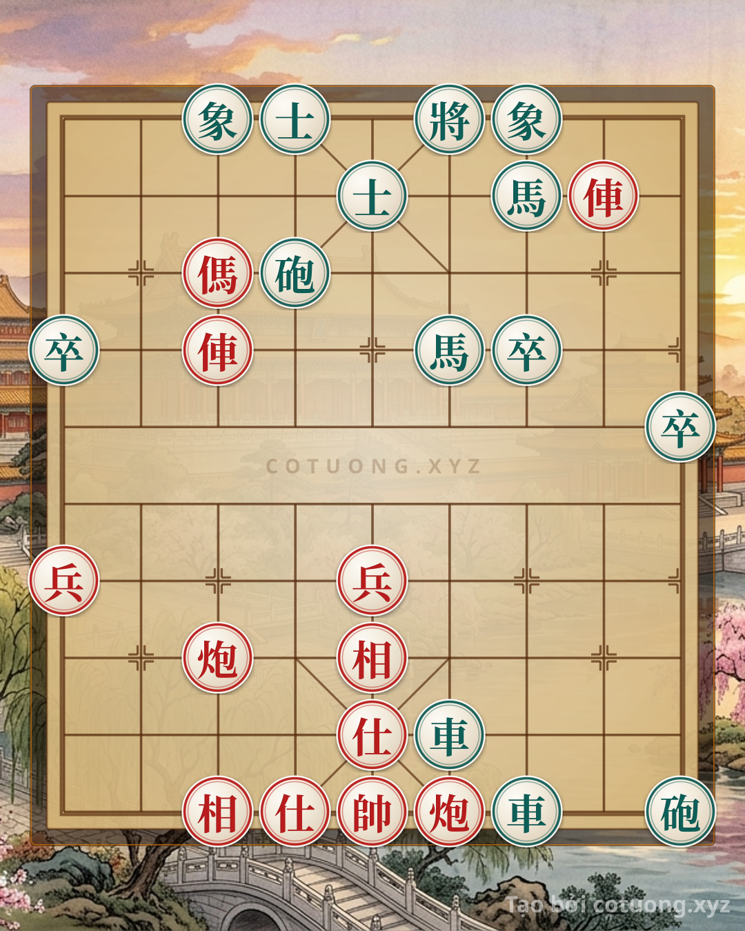 Challenge: 2 Rooks, 2 Cannons, 2 Horses, 2 Pawns vs. 2 Rooks, 2 Cannons, 2 Horses, 3 Pawns - Winning Strategy from a Master Player - Can you solve it?