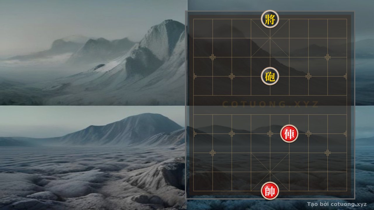 Thế cờ: Strategic Clash: Black General vs Red General on the Xiangqi Board — Cờ Tướng Online