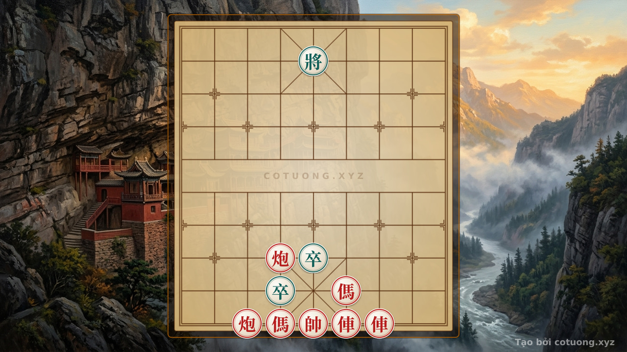 Thế cờ: The 'Double Horse Spear' Strategy - A Brutal Tactics for the Red Army — Cờ Tướng Online