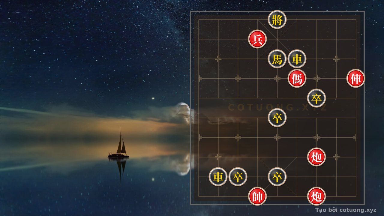 Thế cờ: Xiangqi (Chinese Chess) Showdown: Black Chariot Besieged, Red Cannon Roars - Who Will Prevail in the Life-and-Death Battle? — Cờ Tướng Online