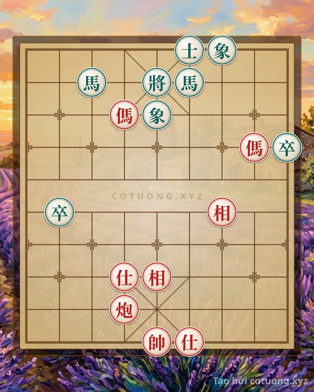 Challenge: Xiangqi (Chinese Chess) Analysis: Cannon 2 Horses 2 Advisors 2 Elephants Break 2 Horses 2 Pawns Advisors 2 Elephants - Pikafish Analysis - Can you solve it?