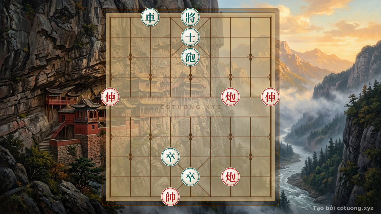 Thế cờ: Red Chariot's Escape: Counterattack Tactics from a Cornered Position — Cờ Tướng Online
