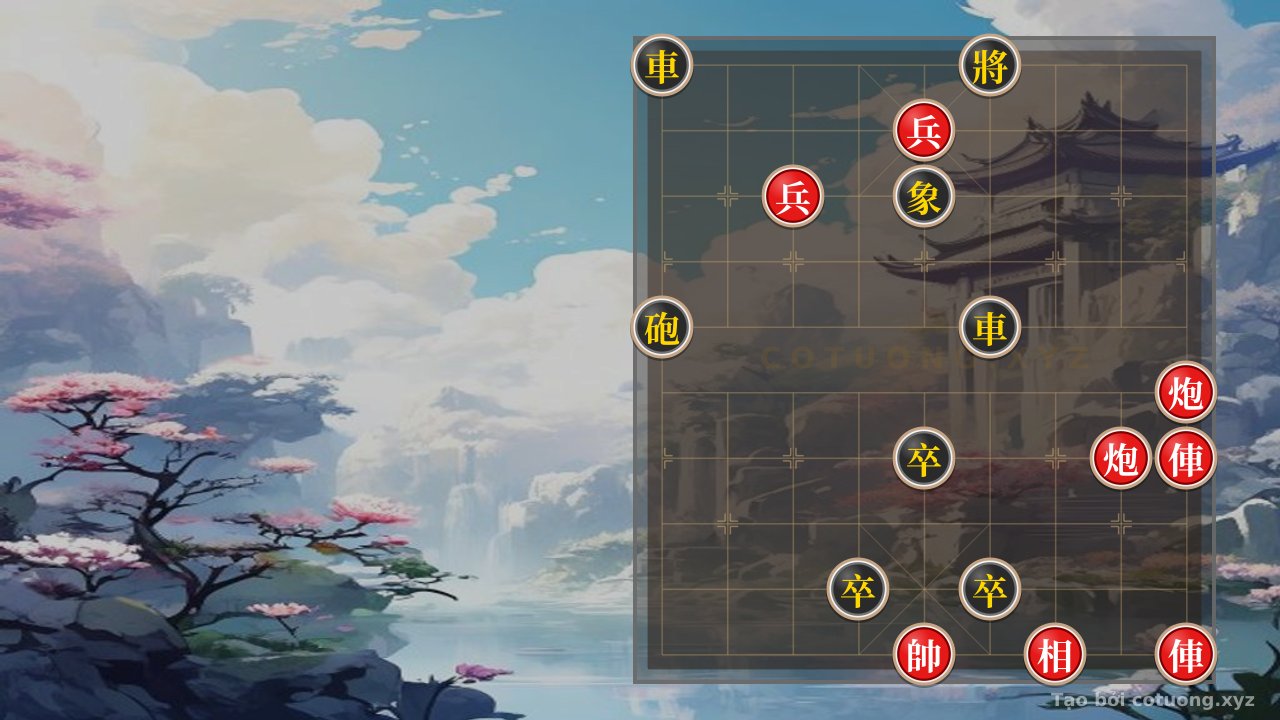 Thế cờ: Red-Black Board: The Battle of the Crimson and Ebony Elephants in the Hexagonal Land — Cờ Tướng Online