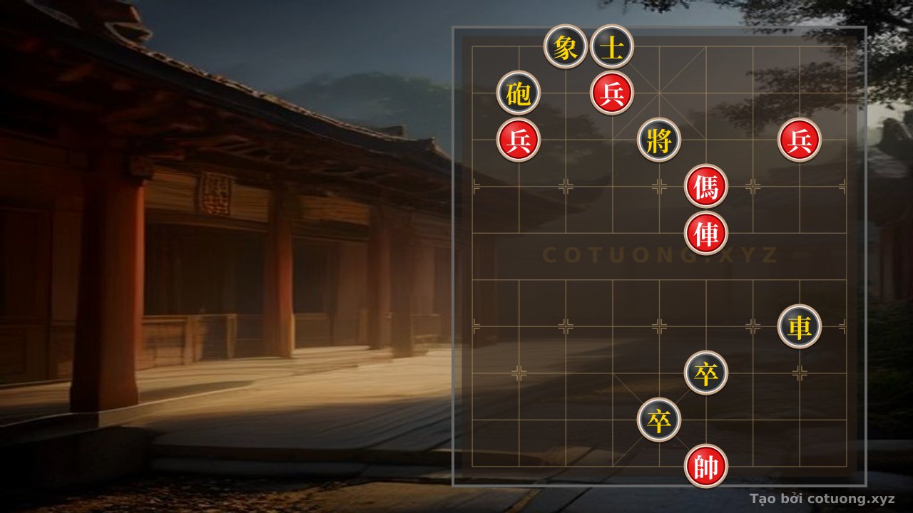 Thế cờ: Mastering the Endgame: Red Rook on File 4 Pierces Black General in the 'Knife Grinding Stone' Formation — Cờ Tướng Online