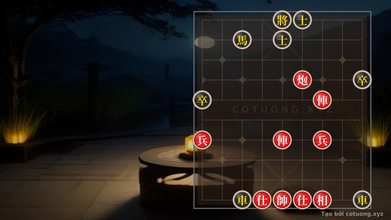 Thế cờ: The Ruthless Trap: Red Cannon at 4-7 Shoots Black Chariot at 3-1 in the Double Horse Formation — Cờ Tướng Online