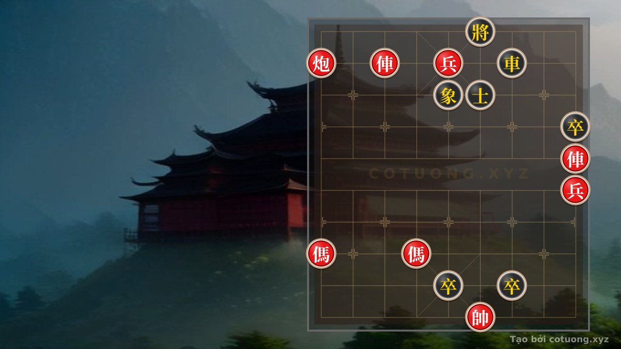 Thế cờ: Red Formation: Rook on File 7 Rushes Straight to Black General on File 6 Rank 10 - Optimal Checkmate Strategy — Cờ Tướng Online
