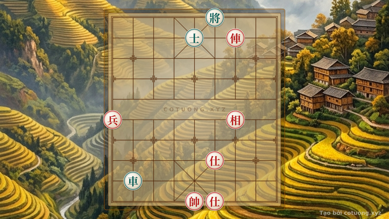 Thế cờ: Xiangqi Tactics: How Red Uses Chariot and Cannon to Defeat Black's Chariot in 5 Moves — Cờ Tướng Online