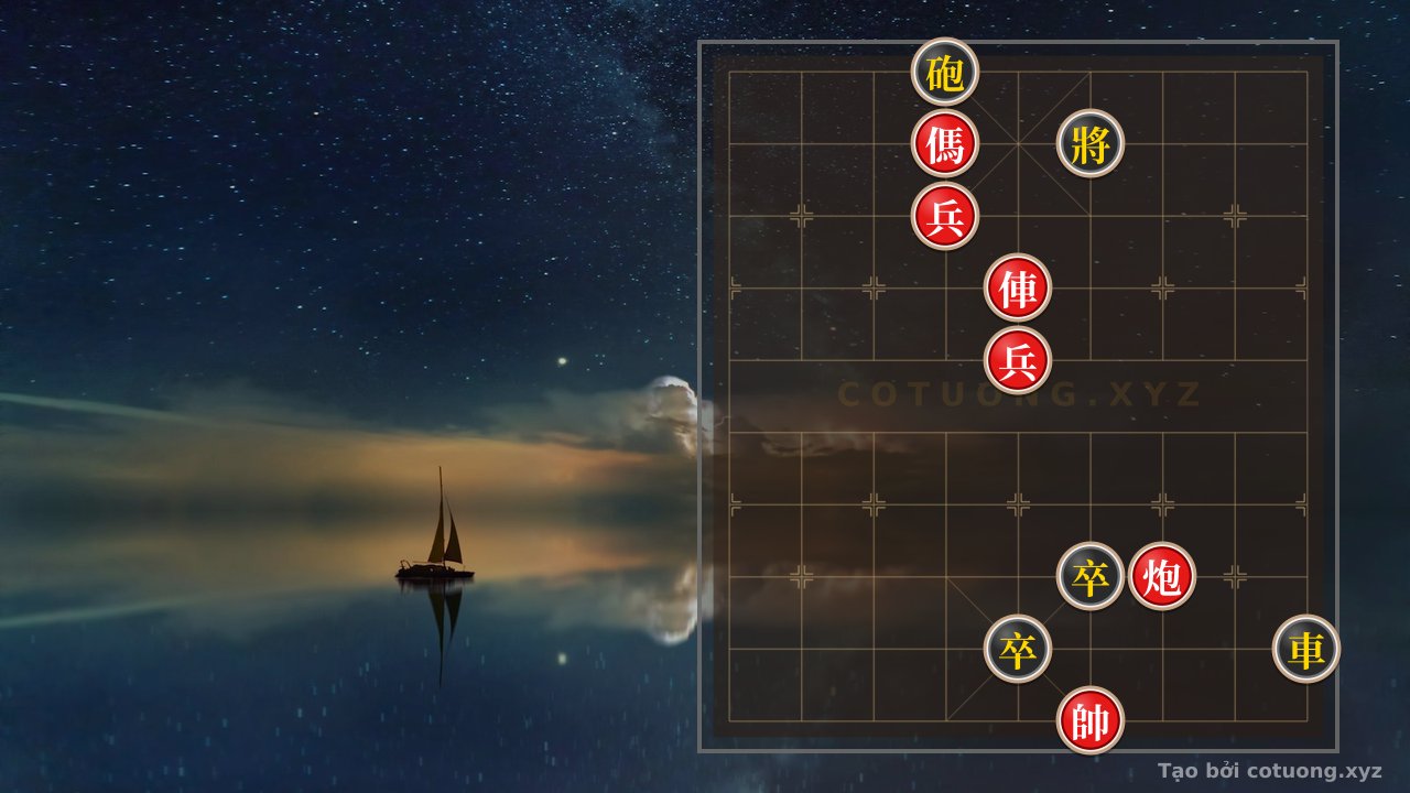 Thế cờ: Black Cannon Blocked: Life-and-Death Tactics in a Level 7 Xiangqi Position — Cờ Tướng Online
