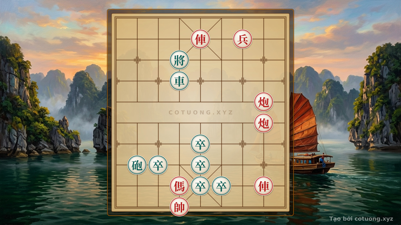 Thế cờ: Red Rook's Piercing Strike: Rapid Checkmate Tactics in the 'Empty Cannon' Formation — Cờ Tướng Online