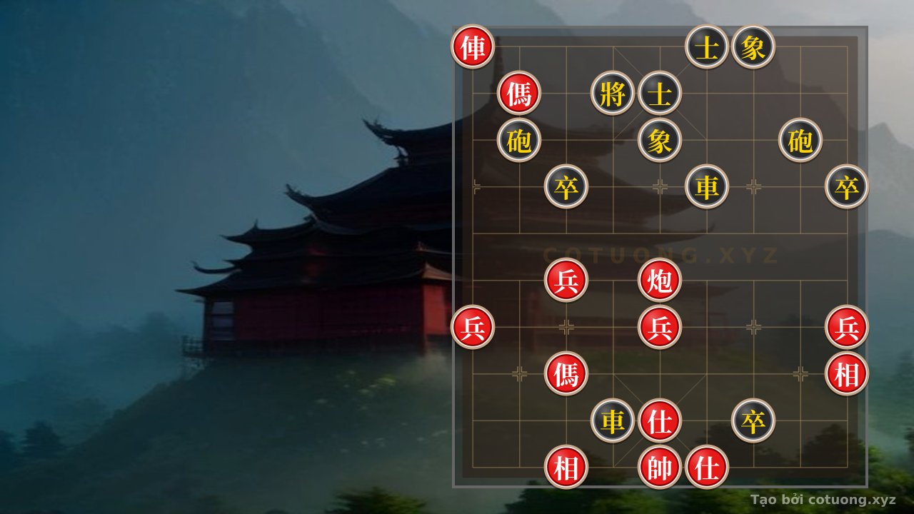 Thế cờ: Quick Checkmate Trick: Red's Rook-Cannon 2Horses Crush Black's 2Rooks in an Instant! — Cờ Tướng Online