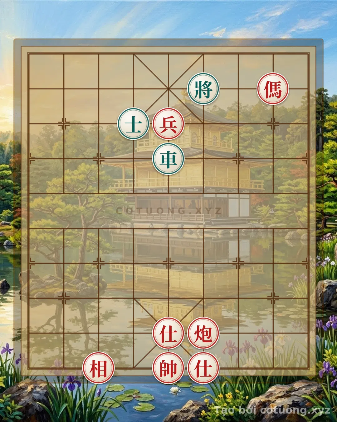 Thế cờ: Xiangqi Mastery Secrets: The Legendary Cannon Horse Pinning Strategy to Defeat the Black Chariot in a Classic Battle Like the Reincarnation of the Red Cliffs — Cờ Tướng Online