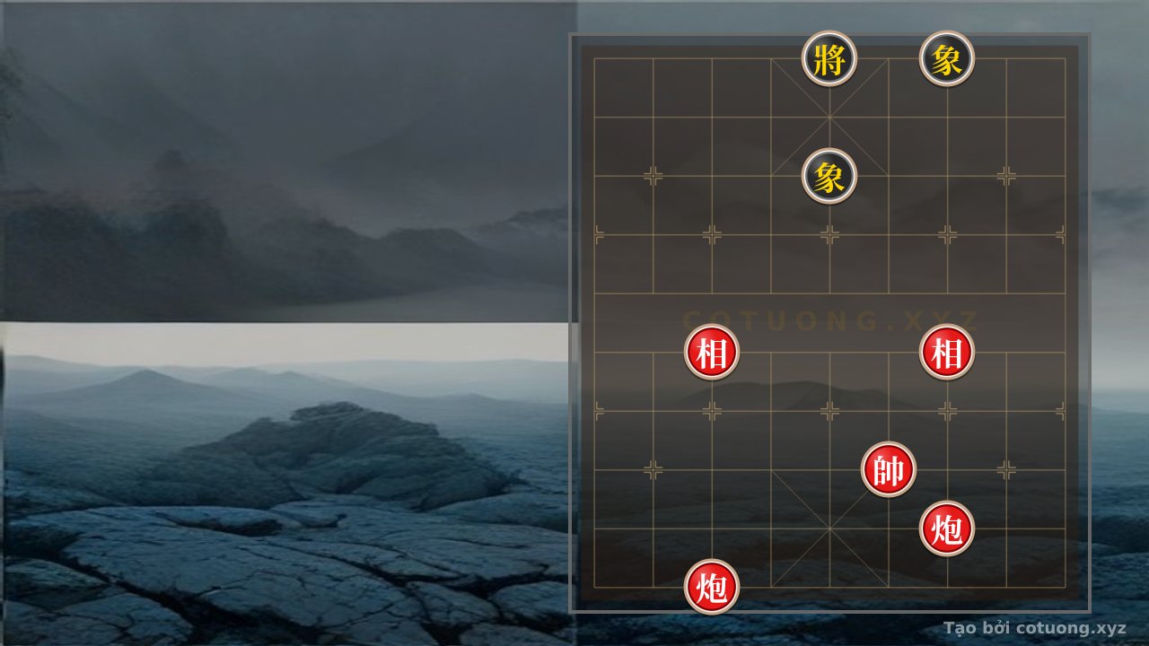Thế cờ: Red Cannon Exposed 3 Pawns: Unexpected Counterattack Strategy on the Xiangqi Board — Cờ Tướng Online