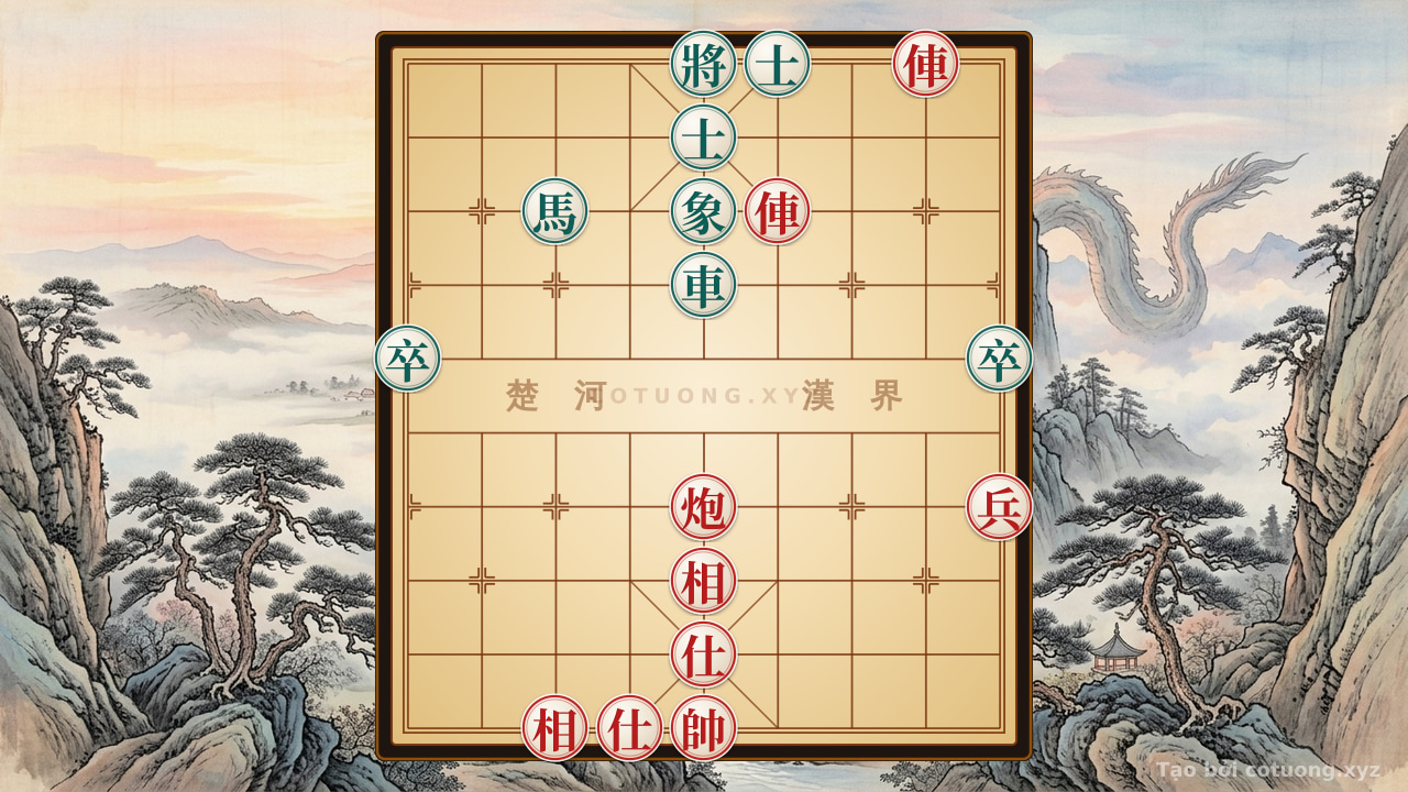 Thế cờ: Red's 'Kill Move' Trap: Rook on File 2 Threatens, Cannon on File 5 Sets the Net - Decoding Level 1/10 Opening — Cờ Tướng Online