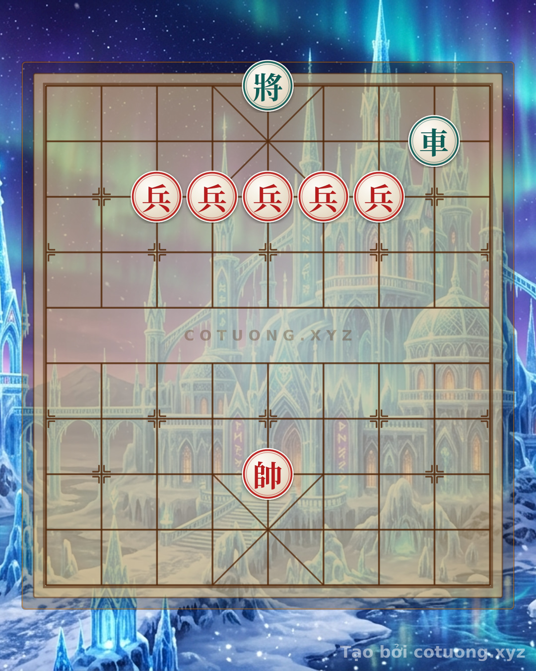 Thế cờ: The 'Long-Range Attack' Trick with 5 Red Pawns: Coordinated Army Moves Strategy in Xiangqi — Cờ Tướng Online