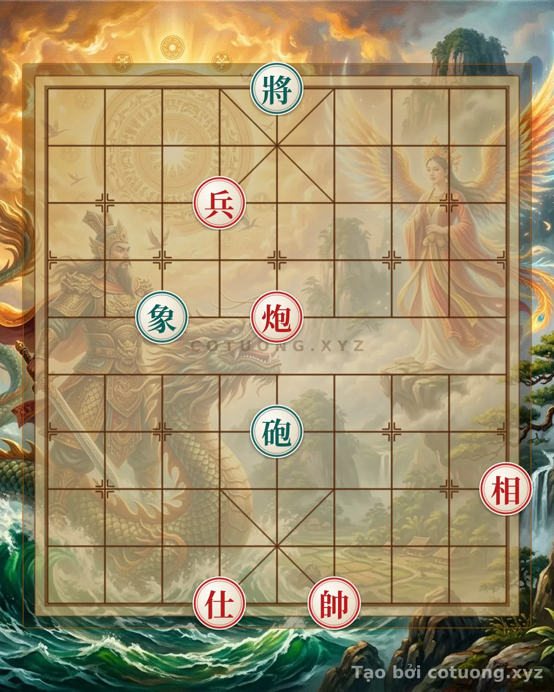 Thế cờ: Xiangqi Mastery Secrets: The Black General on 5th Rank 10 - Unique Tactics for Beginners — Cờ Tướng Online