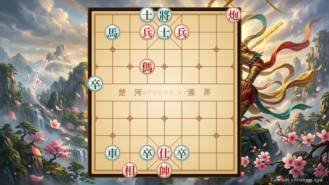 Thế cờ: Red Strategy: Counterattacking Defense in the 'Sát Pháp' Level 1/10 — Cờ Tướng Online
