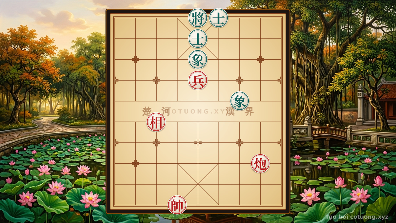 Thế cờ: 'Empty Cannon vs. King's Trap' or 'False King's Trap'? – Analysis of a Level 5/10 Red-Black Tactical Battle (Red Moves First) – Unique Defensive and Counterattacking Tips! — Cờ Tướng Online