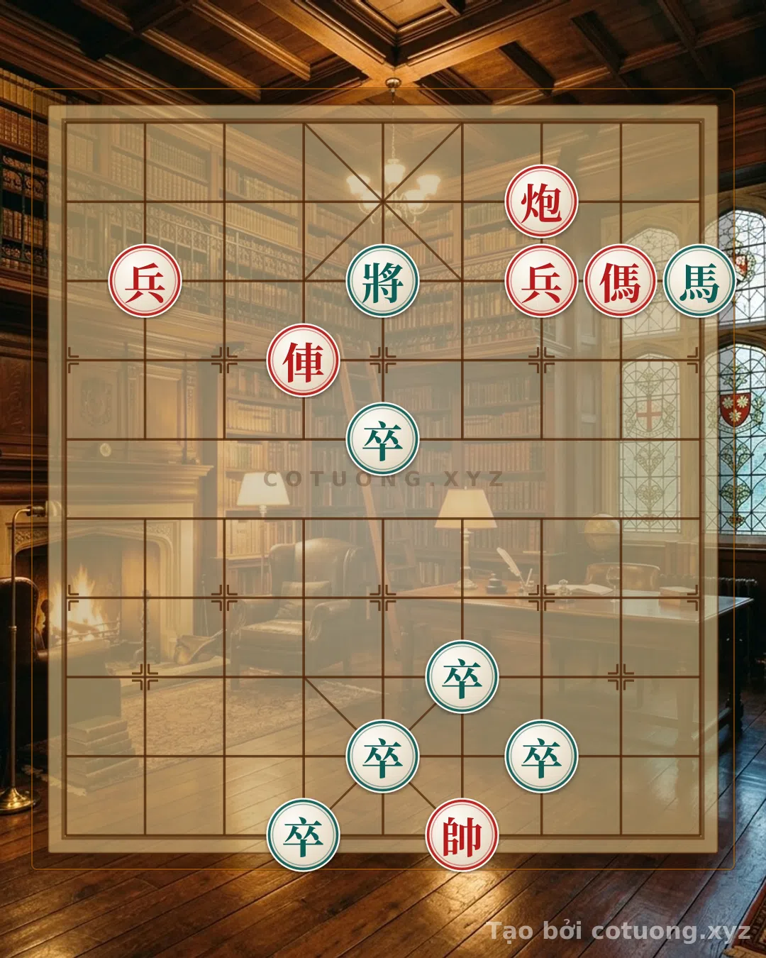 Thử Thách: Thế Cờ Tướng Đỏ Đánh Lùi: 