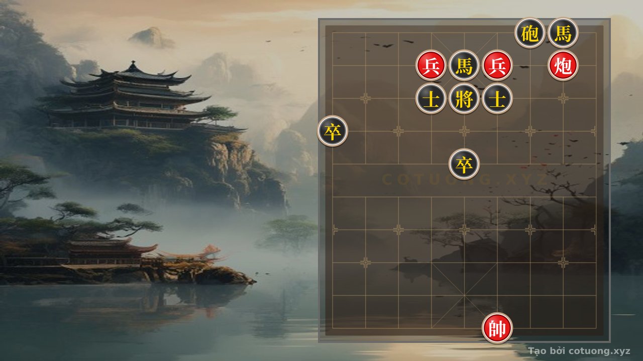 Thế cờ: A Perilous Xiangqi Position: Red Cannon Dominates, Black Horse Counters with Ferocious Intent - Is It a Devastating Attack or a Clever Defense? — Cờ Tướng Online