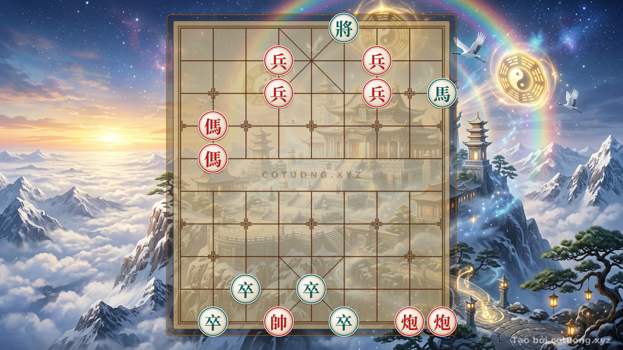 Thế cờ: Xiangqi (Chinese Chess) Analysis: Black General on File 6, Rank 10 - Basic Tactics for Beginners — Cờ Tướng Online