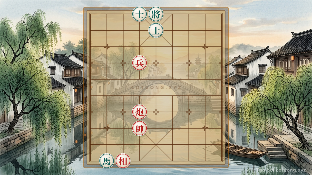 Thế cờ: Xiangqi: The 'Black Horse Attacks, Red Cannon Counters' Strategy - Hidden Tactics in 36 Moves — Cờ Tướng Online