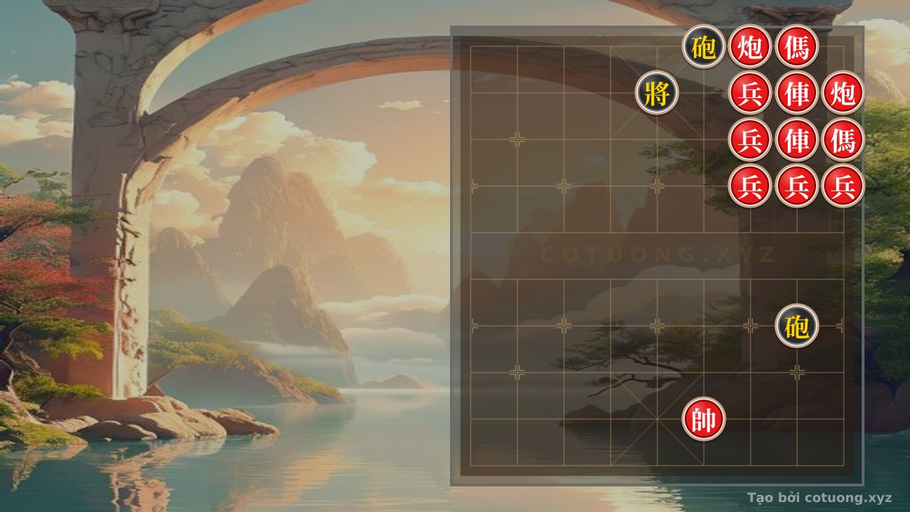 Thế cờ: Red Cannon Exposed on the 3rd File, 10th Rank: The Hidden Strategy of the Hidden Piece Player — Cờ Tướng Online