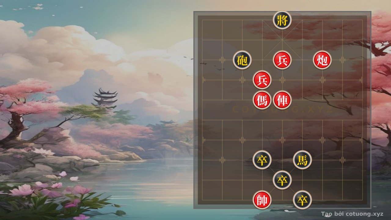 Thế cờ: THE RED GENERAL'S SURPRISE IN THE GOLDEN FORMATION: THE SECRET OF THE RED GENERAL'S STRAIGHT RUN IN THE 5/10 FORMATION — Cờ Tướng Online