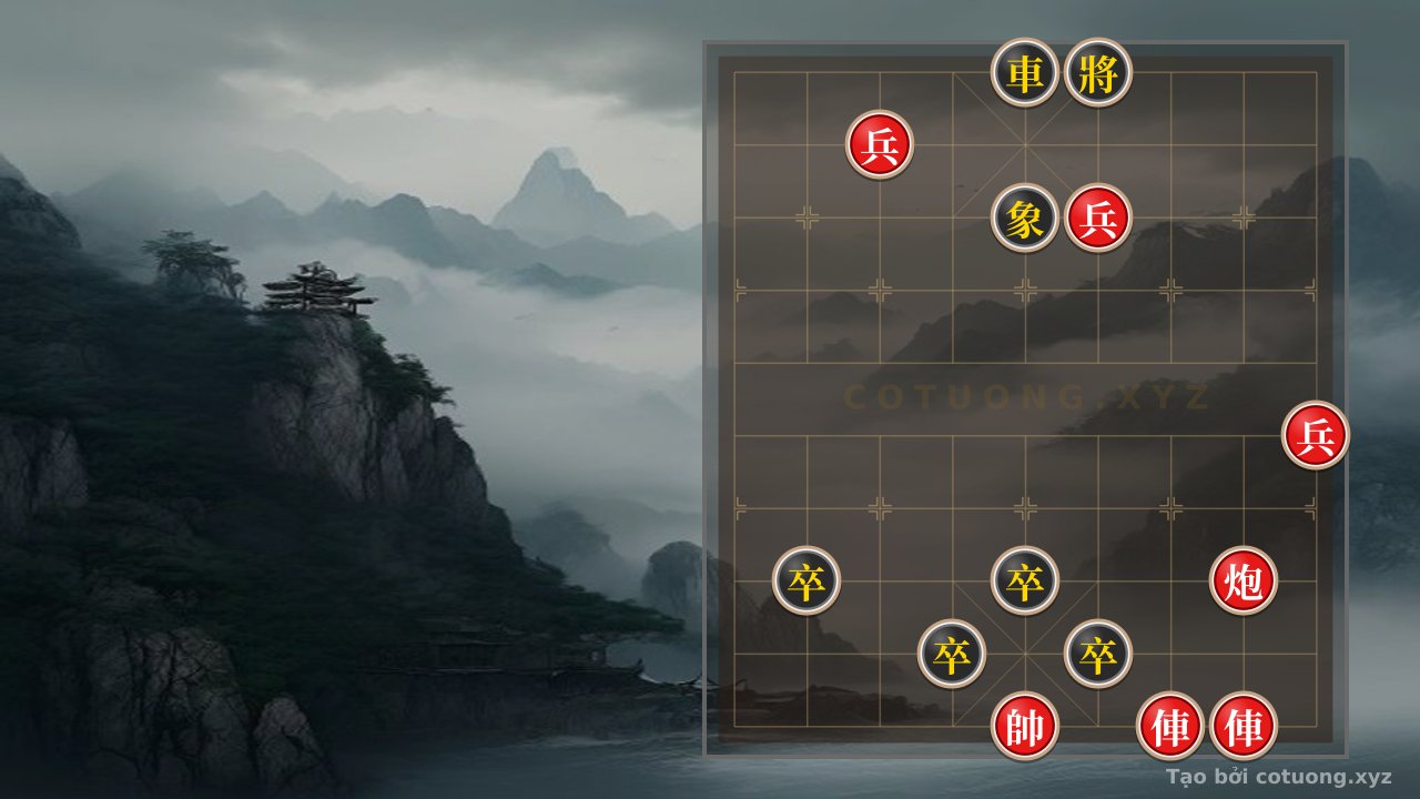 Thế cờ: 2 Rooks Cannon 3 Pawns vs. Rook 4 Pawns Elephant: Red's Tactical Masterstroke in Position #958a — Cờ Tướng Online