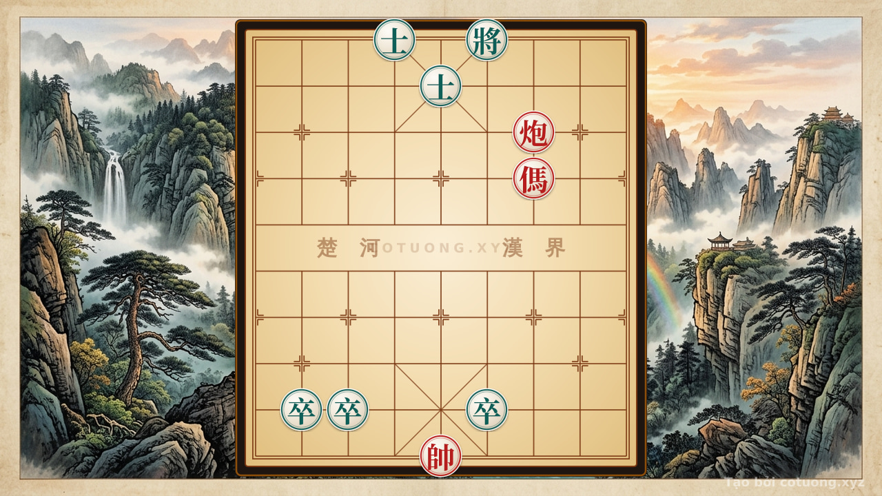 Thế cờ: Xiangqi: Red Strategy Breaks Black Formation in 3 Moves — Cờ Tướng Online