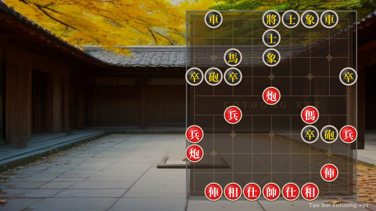 Thế cờ: Red Chariot on File 2 Attacks Black Chariot on File 2: The Strategy to Shatter Black's Core — Cờ Tướng Online