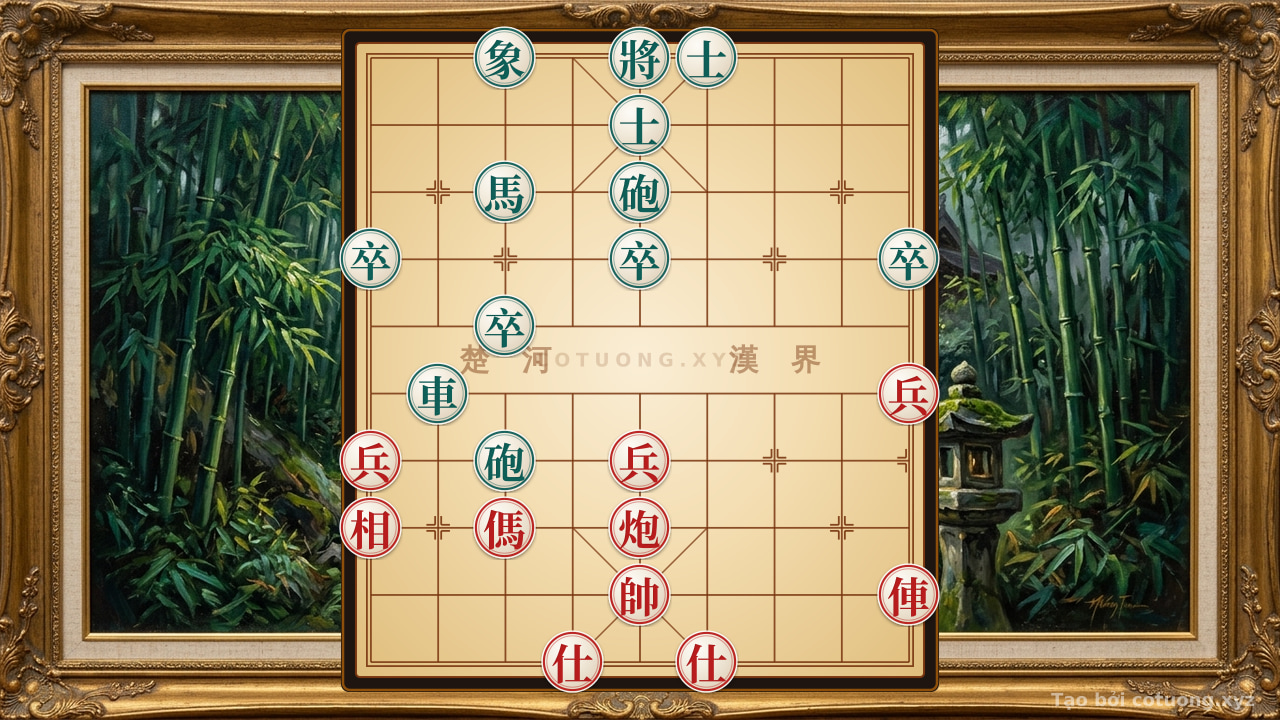 Thế cờ: Red General Wins: Strategy 'Empty Cannon' and Trapping Tactics — Cờ Tướng Online