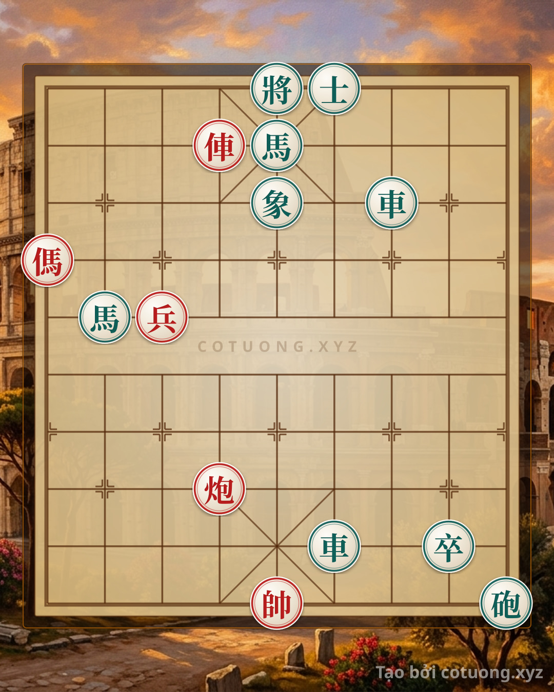 Challenge: The Art of Xiangqi: Red's Rook, Cannon, Horse and Pawn Crush Black's Two Rooks, Two Horses - The Counterattack Strategy in the Close Quarters - Can you solve it?