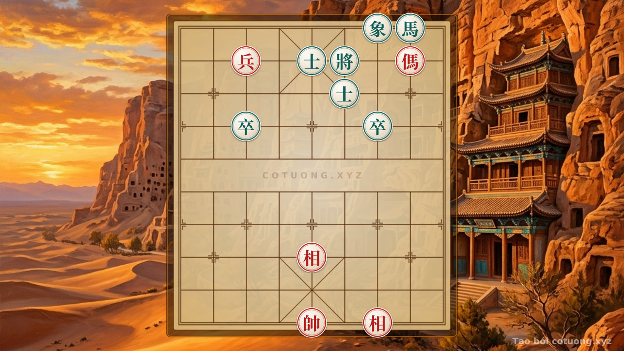 Thế cờ: Xiangqi Master's Trap: Red Horse Attacks - Can the Black General Escape the Death Trap? — Cờ Tướng Online