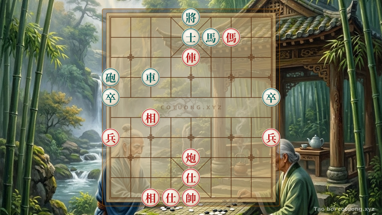 Thế cờ: The Ultimate Checkmate Manual: How the Rook-Cannon-Horse Combo Devastates the Black King in One Move — Cờ Tướng Online
