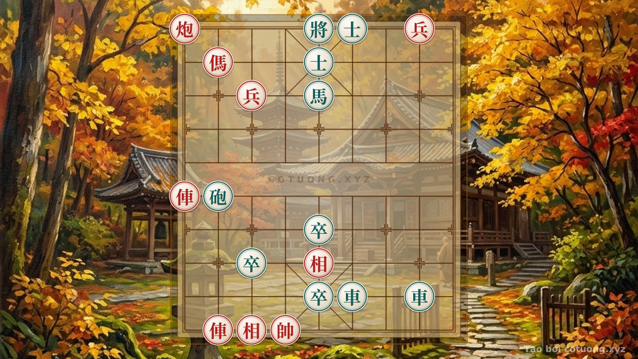 Thế cờ: Cannon Exposed at 9: Unexpected Black Counterattack Strategy in Xiangqi — Cờ Tướng Online
