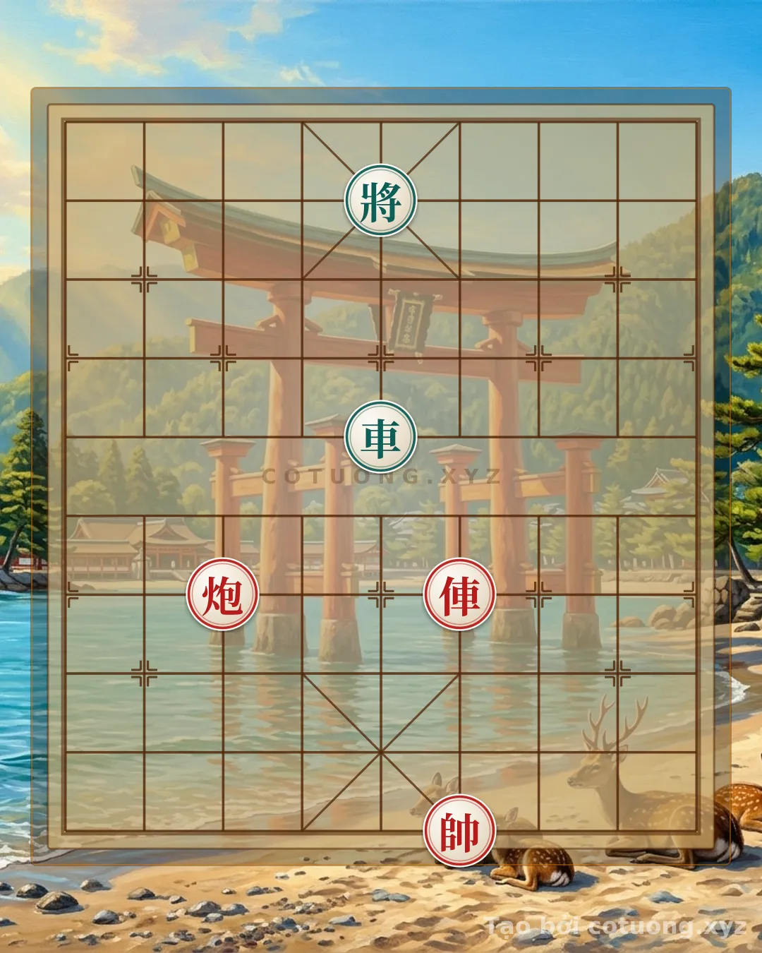 Thế cờ: Red Attacks Black: Red Rook at 4th File 4th Rank Retreats to 5th File, Red Cannon at 7th File 4th Rank Advances to 5th File - Xiangqi Masterpiece — Cờ Tướng Online