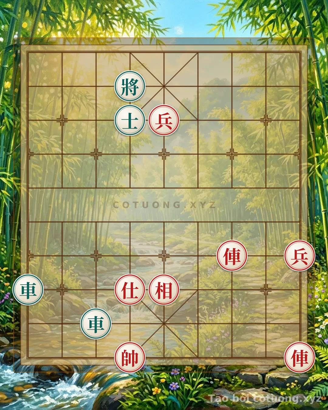 Thế cờ: The Reverse Wisdom of the Wise: When Two Red Rooks and Two Red Pawns Face Double Black Rooks in a Suicide Chess Position — Cờ Tướng Online