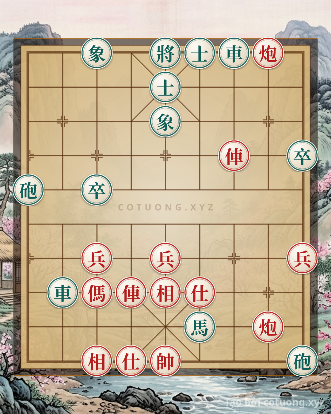 Challenge: Secret Tactics: 2Rooks 2Cannons Horse 3Pawns 2Advisors 2Bishops vs. 2Rooks 2Cannons Horse 2Pawns 2Advisors 2Bishops - Play Xiangqi Like a General - Can you solve it?