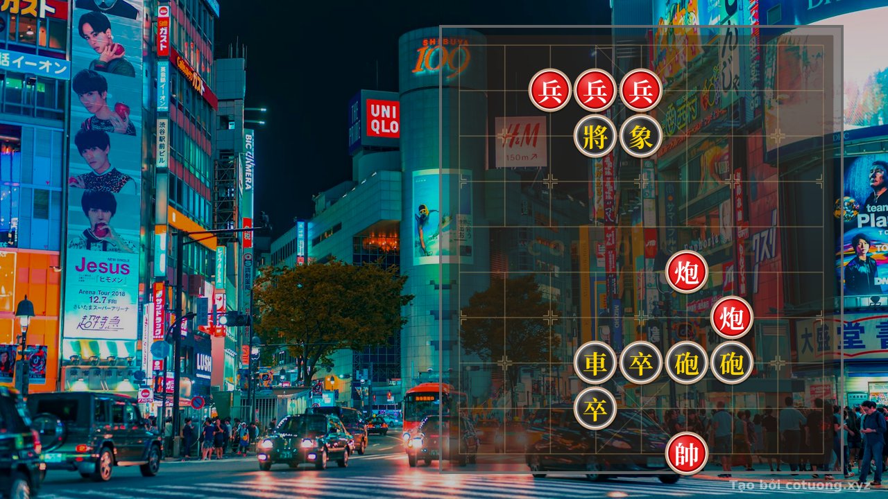 Thế cờ: Red General Attacks Black Chariot: The Deadly 7th Rank 9 vs. 4th Rank 3 Strategy — Cờ Tướng Online