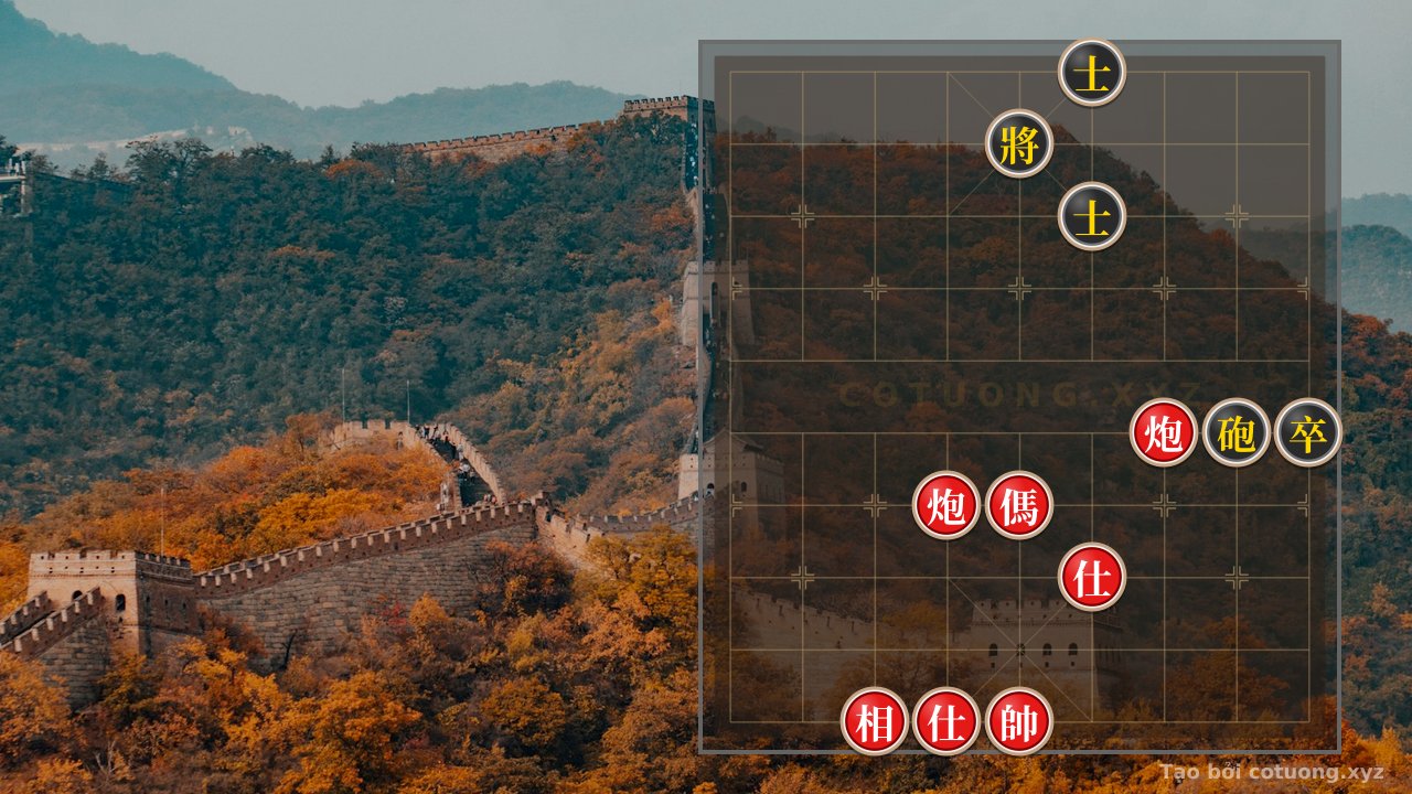 Thế cờ: Endgame Mastery: When Red's Double Horse Threatens the Black Cannon - The Tactics to Defeat the Opponent in a Flash — Cờ Tướng Online
