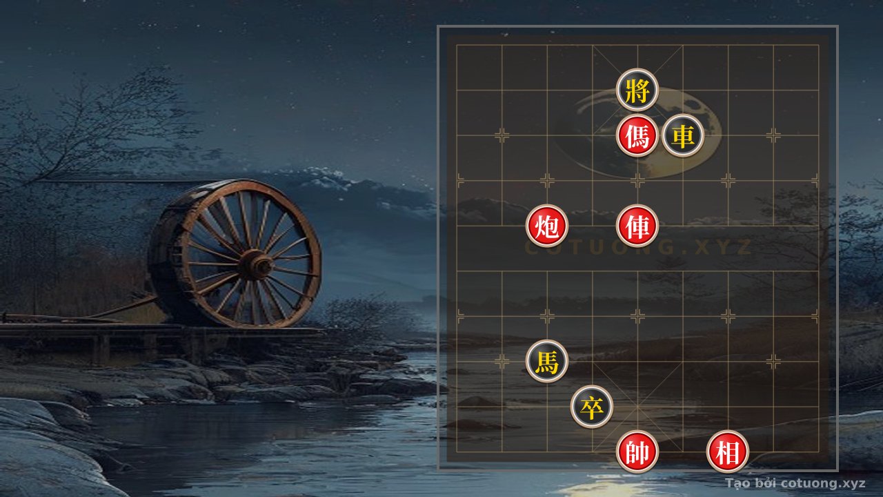 Thế cờ: Xiangqi: Red Chariot Rushes Straight, Defeats Black's Strategy in 5 Moves — Cờ Tướng Online