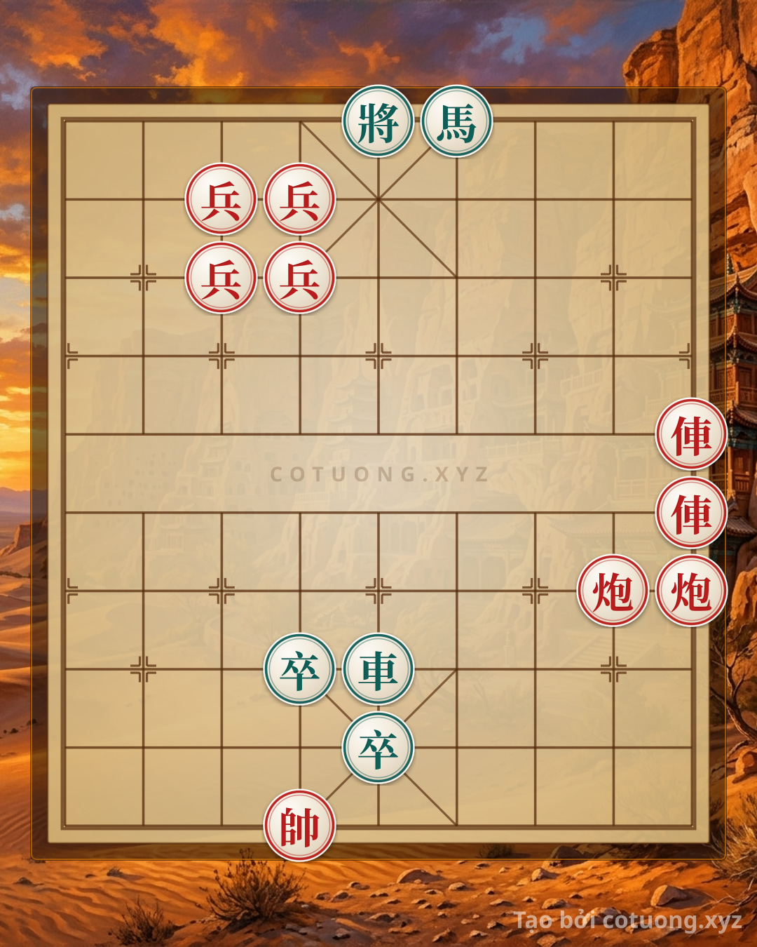 Thế cờ: Xiangqi: Black and Red Strategies in a Cruel Battle — Cờ Tướng Online