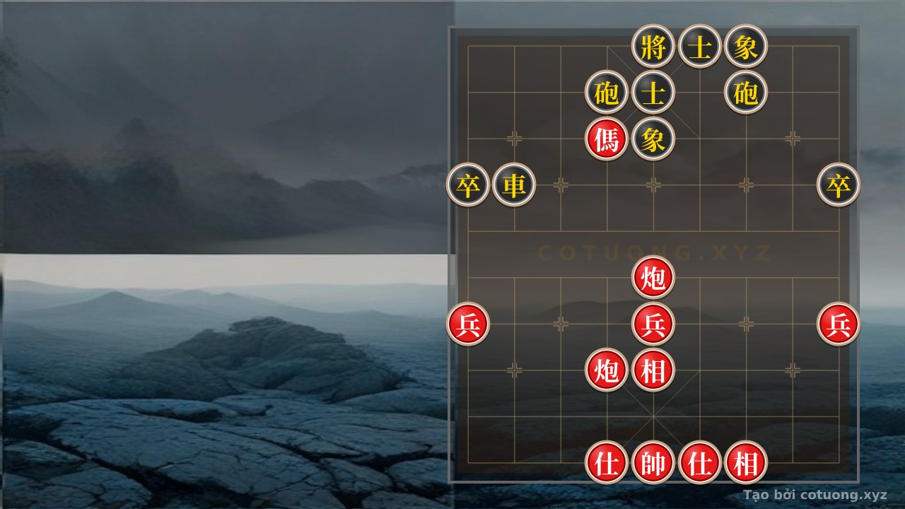 Thế cờ: Chess Strategy #d272: When Red's Cannon and Horse Crush Black's Chariot in the Dark — Cờ Tướng Online