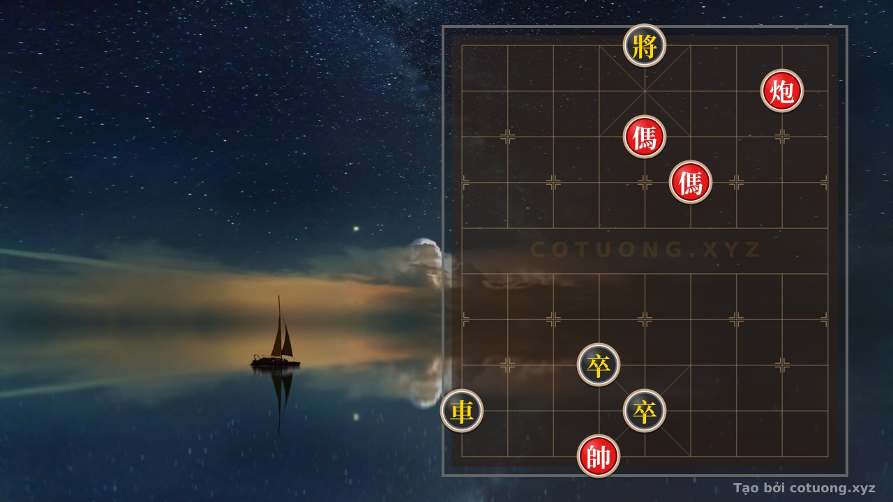 Thế cờ: Black's Strong Defense, Red's Dominant Position: Level 1/10 Xiangqi with Flanking Horses and Empty Cannon — Cờ Tướng Online