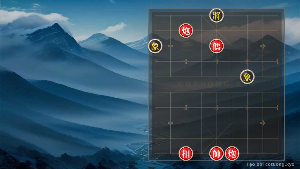 Thế cờ: Xiangqi: Mastering the 'Empty Cannon' Strategy Against Two Black Elephants — Cờ Tướng Online
