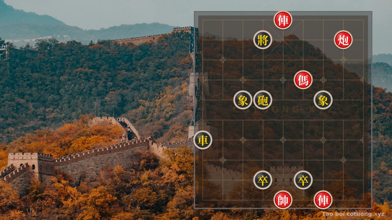 Thế cờ: Peak Position: Red Chariot Attacks, Black General Defends - Vietnamese Chess Tactics — Cờ Tướng Online