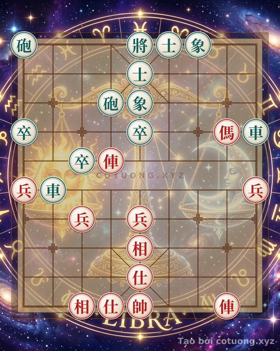 Thế cờ: Xiangqi: The Ultimate Counterattack When Two Black Rooks Surround the Red Horse — Cờ Tướng Online